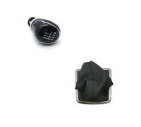 FHUWAZ Car Gear Knob for Focus 2 MK2 FL MK3 MK4 MK7 Fiesta Car Styling Silver Black Gear Shift Knob 5 6 Speed Manual(Black Big 6speed)