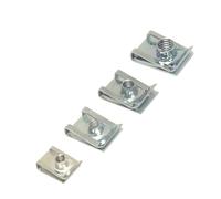 FHYEVIIE 40pcs/set M4/M5/M6/M8 Car U Type Clips Reed Nuts Thread 5mm 6mm 4mm 8mm Fastener Clip For Auto Motorcycle Scooter ATV Moped