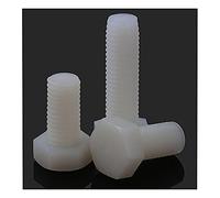 FHYTGBS Nylon Hex Head Screws Black/White Plastic Insulation Hexagon Bolts M3 M4 M5 M6 M8 M10 M12 (Color : Blanc, Size : 70mm)
