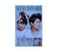 FHYTKC Tegan En Sara Heartthrob Canvas Poster Bedroom Decor Landscape Office Room Decor Gift 16x24inch(40x60cm)