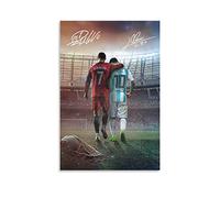 fhzang Messi Ronaldo Poster Wall Art Canvas Print Poster Home Bathroom Bedroom Office Living Room Decor Canvas Poster Unframe: 16x24inch(40x60cm)