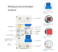Fi Circuit Breaker 1pn Having Rcbo Leakage Protection 230v Ac 16a/20a/32a Rated Current 0.03a Trip Threshold Flame-Retardant Plastic Housing Din Rail Mountable - Dz40le-63(16A)
