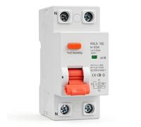 Fi Circuit Breaker 63A 30mA Type A FI Switch 2-Pin 63A 0.03A 6kA RCCB Residual Current Circuit Breaker AC 240V Circuit Breaker with Three-Colour Light and Residual Current Protection Silver Contacts