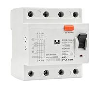 Fi Circuit Breaker 63A 30mA Type B Fi Switch 4-Pin 10kA 30mA FI Type B Residual Current Circuit Breaker AC 415V RCCB Allcurrent Sensitive Switch for Charging Stations and Industrial Systems ETL1-63B