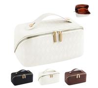 Fi Iya·as Large Capacity Travel Cosmetic Bag, Checkered White