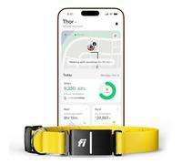 Fi Series 3+ Smart Dog Collar - GPS Dog Tracker and Activity & Fitness Monitor, Waterproof, LED Light, Escape Alerts, Nationwide Coverage [Free 6 Month Membership] (Yellow, Small)