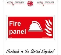 FI178 Fire Panel Emergency Control Alarm System Area Evacuation Procedure Sign 400mm x 200mm Sticker/Sav - White Background