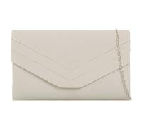 fi9 Women's Stylish Suede Envelop Style Bridal Wedding Evening Clutch Party Purse Hand Bag (Ivory)