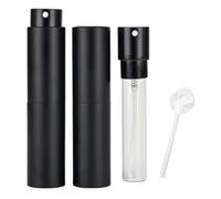 Fia Direct 8 Ml Twist Up Rotary Perfume Atomiser Aftershave Travel Refillable Bottle Portable Handbag Spray (Black, 8 ml)