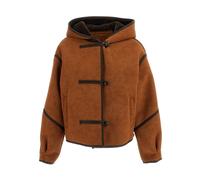 Fia Faux Shearling Hooded Jacket - female - STAND STUDIO - Faux Fur & Shearling Jackets - Brown - M - Jackets M