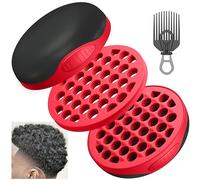 FIABC Silicone Curl Brush,Africa Comb,Magic Curly Hair Brush Twist Hair,Afro Pick,Men Women Boys Girls Wave Curler Tool,1 Set (Red)…