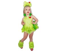 Fiacafyo Toddler Kids Christmas Clothes Baby Boy Girl Green Monster Clothes Furry Long Sleeve Top Pants Cosplay Xmas Outfit (G-Green, 6-12 Months)