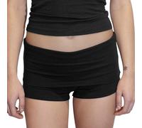 Fiacafyo Women Fold Over Lounge Shorts Y2K Low Rise Booty Mini Shorts Skinny Casual Pj Micro Bottom Cute Pajamas Shorts (B-Black, L)