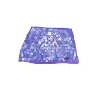 Fiacafyo Women's Sequin Bodycon Mini Skirts Low Waist Glitter Dancing Party Skirts Sexy Sparkle Stretchy Night Out Short Skirts (F-Light Purple, M)