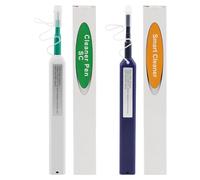 Fiacvrs 2pcs Fiber Optic Connector Cleaning Pen, One-Click Smart Cleaner Fiber Optic Cleaner for 1.25mmLC/MU 2.5mm SC/FC/STE2000 Connector End Face Cleaning Tools with 800+ Cleans