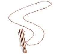 Fiada Anxiety Necklace Stainless Steel Mindful Breathing Necklace Anxiety Tool Deep Breathing Exercises Necklace Portable Anxiety Relief Items for Men Women Meditation Stress (Rose Gold,Classic)