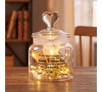 Fiada Gift Wrapping With Money LED Bottle Light With Dried Flowers Greeting Cards Envelopes(Du bist mehr als nur eine Freundin)