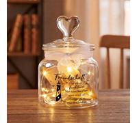Fiada Gift Wrapping With Money LED Bottle Light With Dried Flowers Greeting Cards Envelopes(Freundschaft ist wie ein Leuchtturm)
