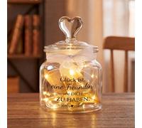 Fiada Gift Wrapping With Money LED Bottle Light With Dried Flowers Greeting Cards Envelopes(Glück ist, eine Freundin wie dich zu haben)