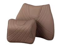 Fiakaon Car Headrest Fit For Mercedes Fit For Benz S400 S450 S500 S480 S350 Nappa Leather Headrest Neck And Waist Support Removable Cover(A4 add B4 2pcs)