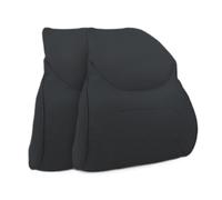 Fiakaon Fit For BYD Seal EV 2022 2023 Car Seat Neck Pillow Soft Leather Lumbar Support Car Headrest Neck Rest Cushion Removable Cover Seat Head Neck Support(Pillow black 2PCS)