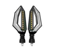 Fiakaon Motorcycle Headlight 1pcs DC12V LED Motorcycle Turn Signal Lights Bendable Motorbike Amber Indicator Blinker Moto Front Lights Signal Lamp Motorcycle Spotlights(White)