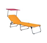Fiam Amigo Top Pop sun lounger Orange-fuschia