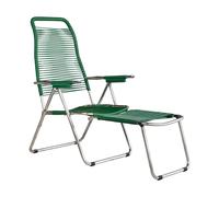 Fiam Spaghetti sun lounger with footrest Green
