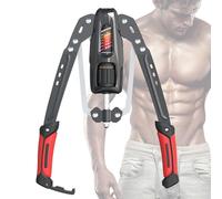 FIAMEARMOR Twister Arm Exerciser - 22-440LBs Adjustable Resistance for Home Gym, Full Body Muscle Trainer for Chest, Shoulder & Arm Strength Building, Portable & Foldable (Red)