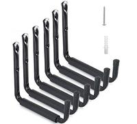 FIAMER Heavy Duty Giant Garage Storage Hook with EVA Protector, Wall Mounted Utility Hanging Rack for Surfboard,Ladder,Kayak,Ladders,Tools,Bikes,Door Hanger