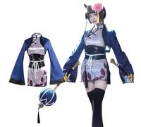 Fiamll Anime Cosplay Uniform Outfit Full Costume Christmas Halloween Carnival Party Stage Performance Costume, Blue-ran Mao, XL