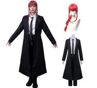 Fiamll Chainsaw Man Cosplay Costume Makima Cosplay with Wig Complete Set Chainsaw Man Cosplay Uniform Outfit for Halloween Carnival M