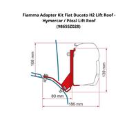 Fiamma Adapter Black Brackets Ducato H2 Hymercar Possl for F45 F70 Awnings