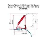 FIAMMA F45 AWNING BRACKET INSTALL KIT DUCATO JUMPER BOXER HIGH ROOF PRE 2006