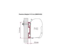 Fiamma Awning Adapter Bracket 12cm for F45 F70 Motorhome Caravan Van