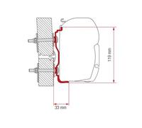 Fiamma - Adapter Hymer 2016 300 | Awning Adapter | 98655Z060