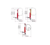 Fiamma Motorhome Ford Custom Lift Roof LHD H1/L2 Awning Adapter Kit - 98655Z169