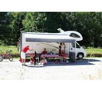 Fiamma Awning F45 L Winch Wind Out 500 Polar White Case Royal Blue Fabric