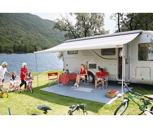 Fiamma Awning F45 L Winch Wind Out 550 Titanium Case Royal Grey Fabric Caravan
