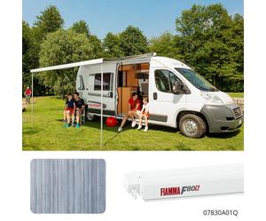 Fiamma Awning F80S 290 Polar White Case Royal Blue Fabric Motorhome Boxer Ducato