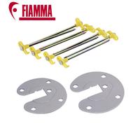 Fiamma Kit Awning Plate Anchoring Parts for Awning Pole Grey Yellow