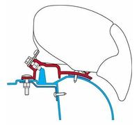 Fiamma F65 F80 Awning Mounting Adapter Brackets Kit for Master Movano Interstar