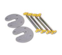 Fiamma Awning Leg Fixing Plate Kit Pair Caravan Motorhome Camping inc 8 Pegs