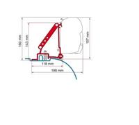 FIAMMA F45 AWNING BRACKET INSTALL KIT DUCATO JUMPER BOXER HIGH ROOF PRE 2006