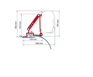 Fiamma Canopy Adapter Brackets Ducato Jumper Boxer Van H2 for F45 F70 98655-680