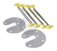 Fiamma Awning Leg Fixing Plate Kit Pair Caravan Motorhome Camping inc 8 Pegs