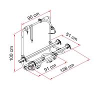 Fiamma Caravan Xl A Pro 300 Bike Rack For 2 Bikes 3 Bikes Deep Black