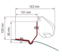 Fiamma F35 Pro 220 Awning Adapter Kit VW Caddy Maxi Deep Black - 98655Z096
