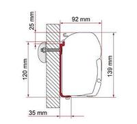 Fiamma AS 400 Adaptor Bracket for F45 F70 Awning Motorhome Caravan Fitting Kit