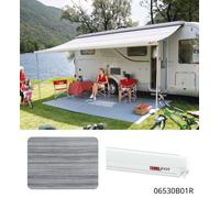 Fiamma F45 L Winch Awning Wind Out 550 Polar White Case Royal Grey Fabric